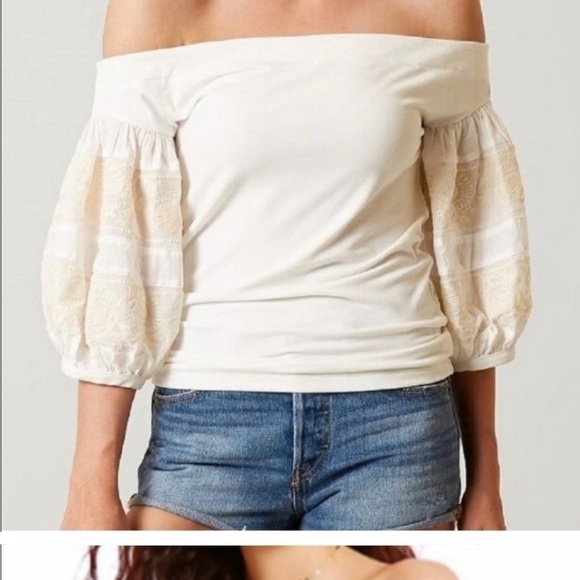 Free People Rock With It Off-The-Shoulder Top Size XS - Picture 11 of 13